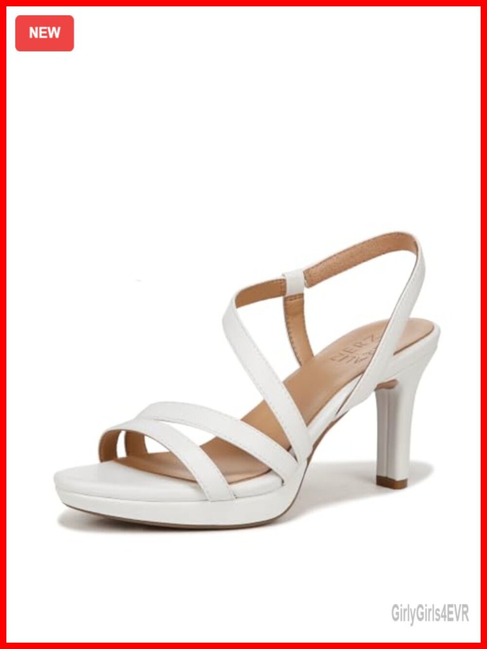 Naturalizer Brenta Heeled Platform Sandal Round Toe 3 1/4" High Heel